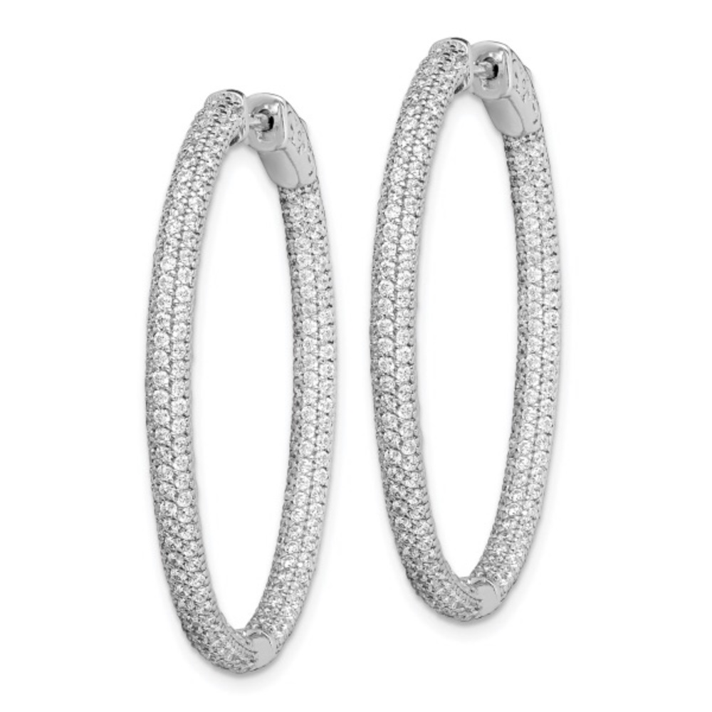 2ct Oval Hoops - Picture 3 of 10